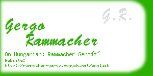 gergo rammacher business card